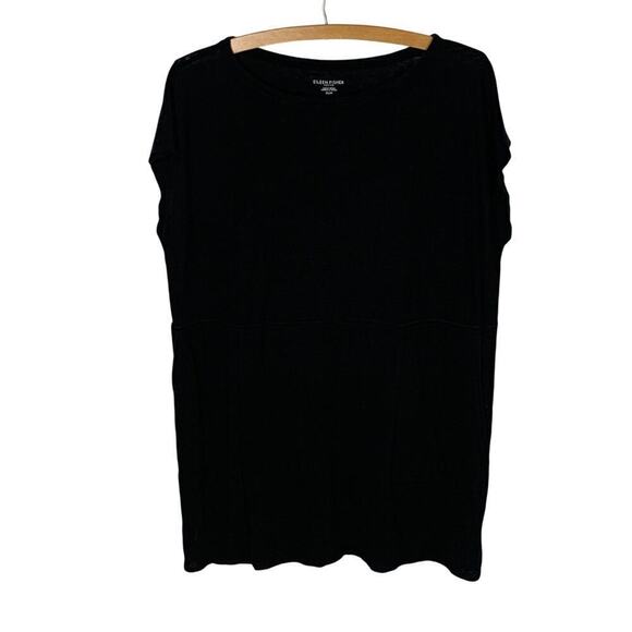 Eileen Fisher Petites Black Casual Boxy Mini Dress    - Size PS - Picture 1 of 7